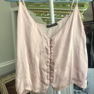 light pink satin brandy melville tee